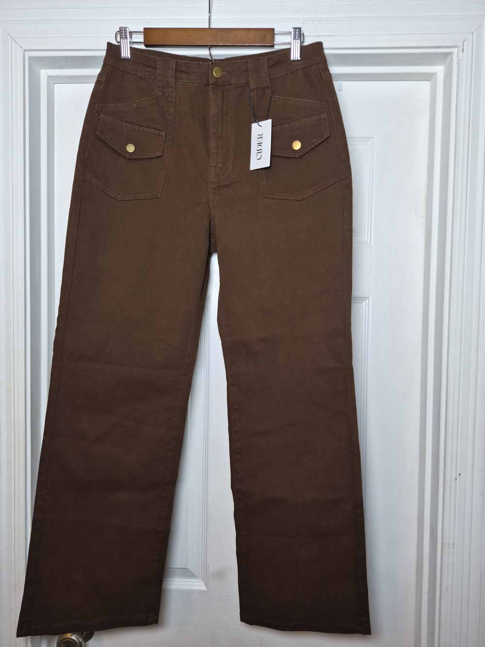 Cider Brown Wide-Leg Pants Large NWT